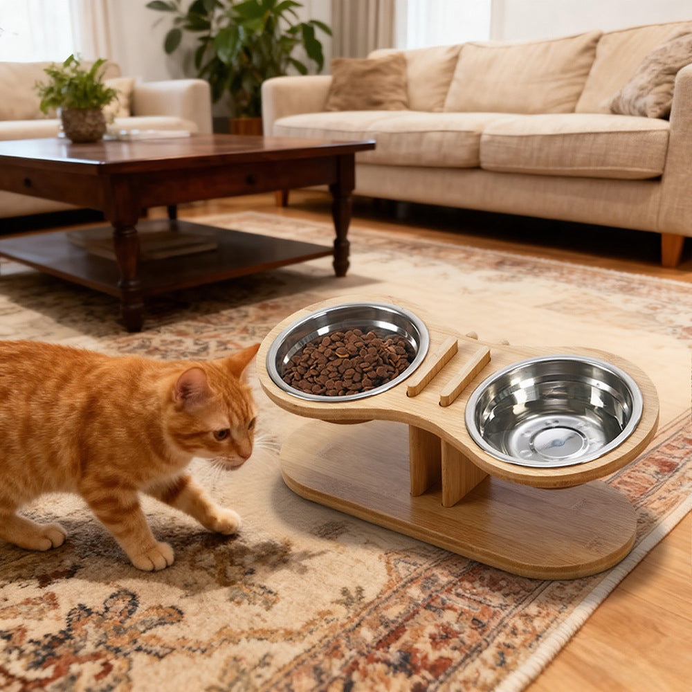 Elevate Your Pet's Dining Experience with Our Adjustable Tilted Pet Stand